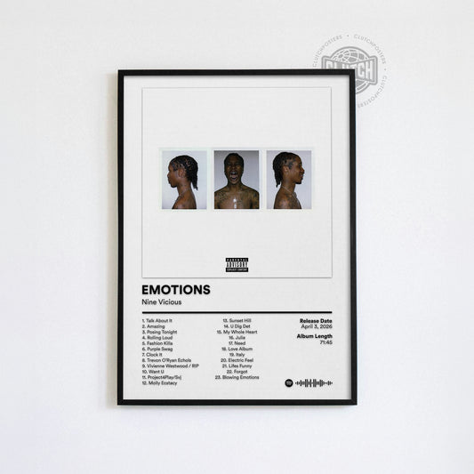 Nine Vicious 'EMOTIONS' Album Poster