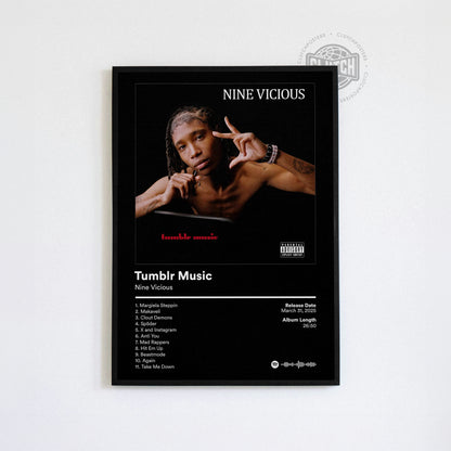 Nine Vicious 'Tumblr Music' Album Poster