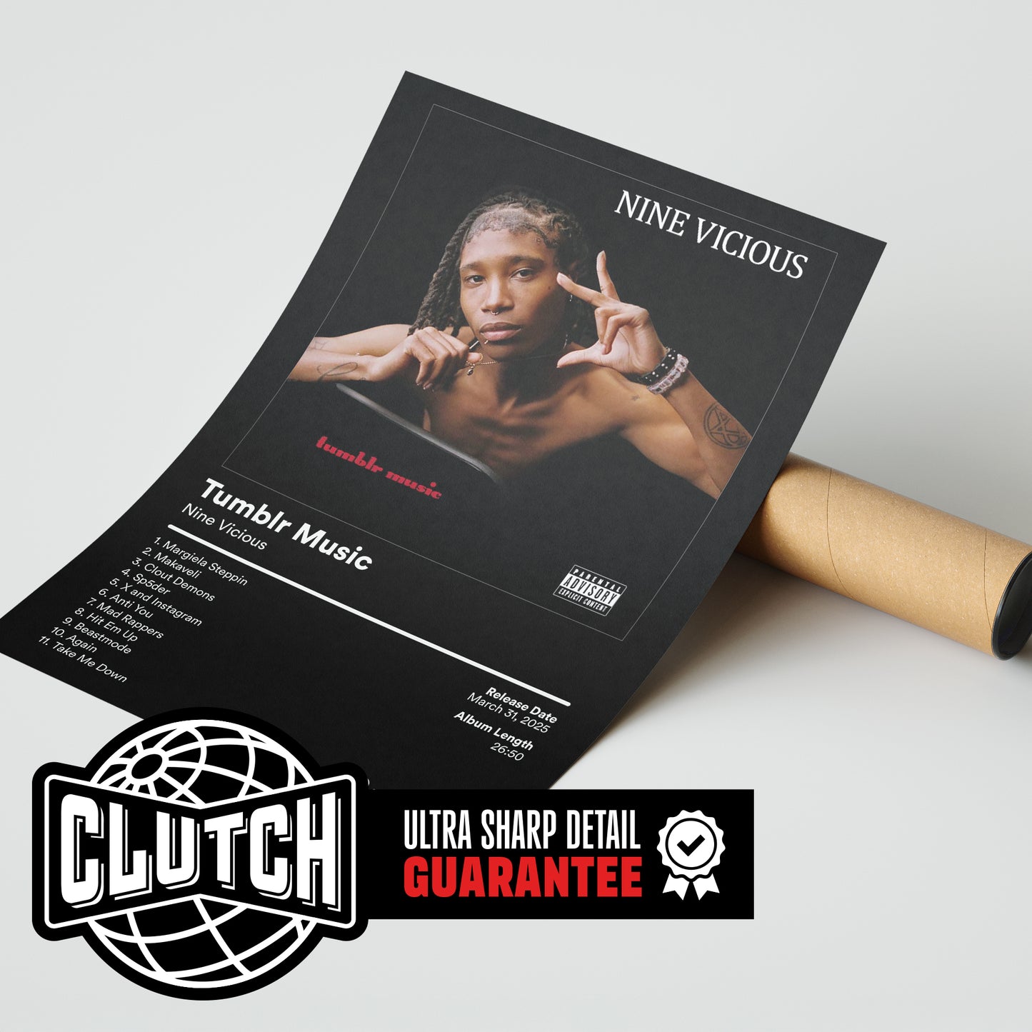 Nine Vicious 'Tumblr Music' Album Poster