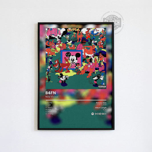 Nine Vicious 'B4FN' Album Poster