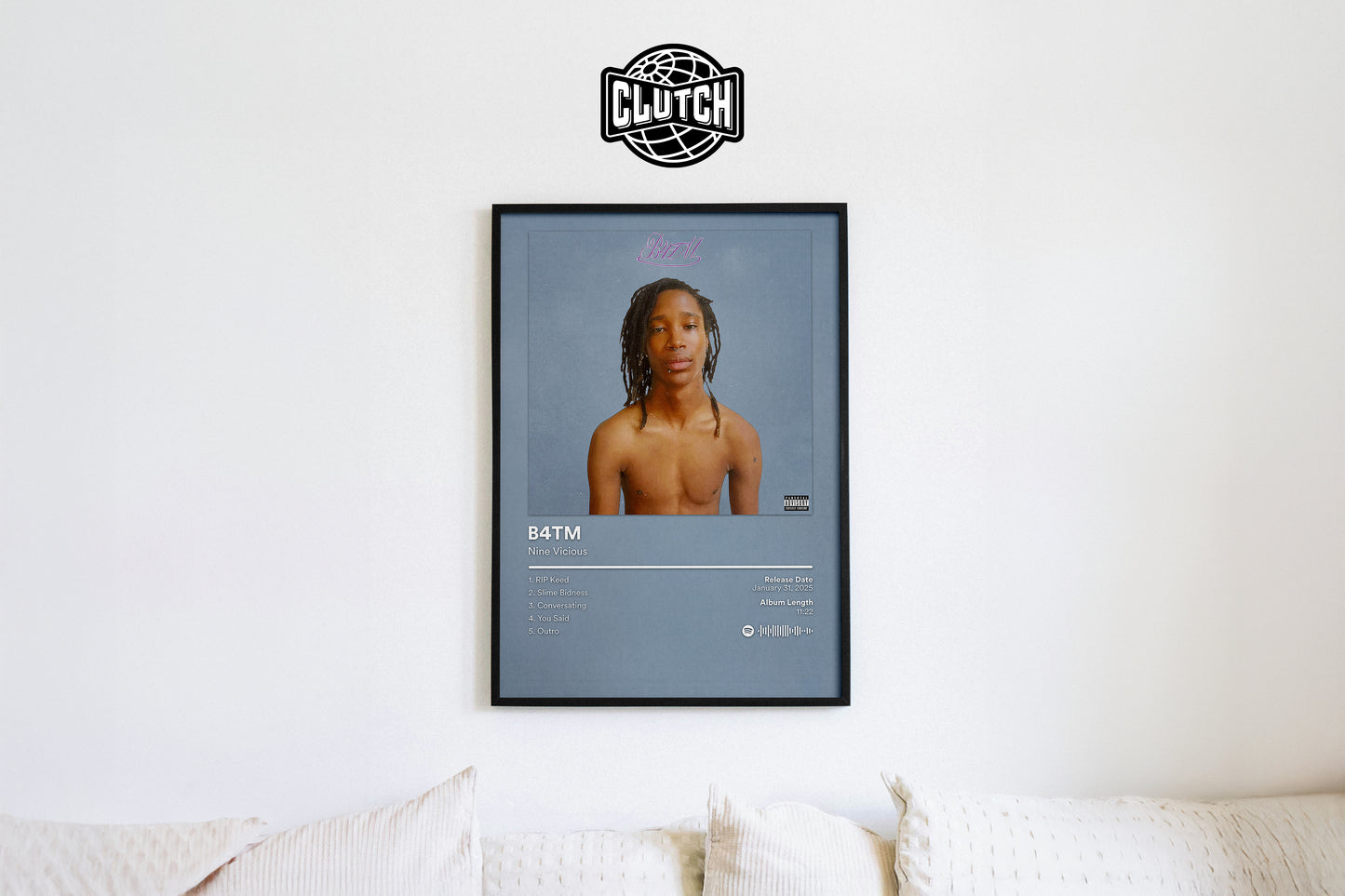 Nine Vicious 'B4TM' Album Poster