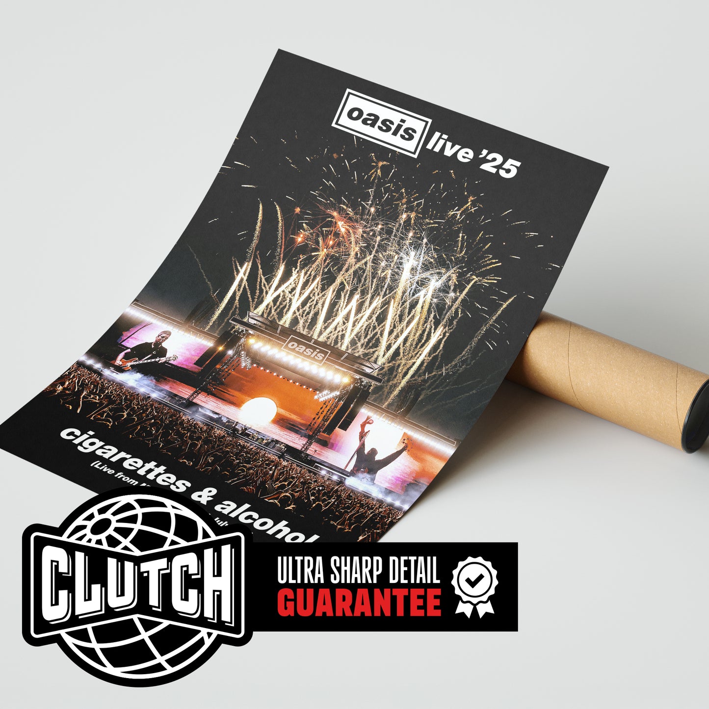 Oasis 'Live '25 Cigarettes & Alcohol' Poster