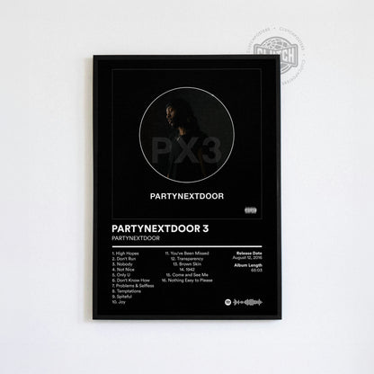 PARTYNEXTDOOR 'PARTYNEXTDOOR 3' Album Poster