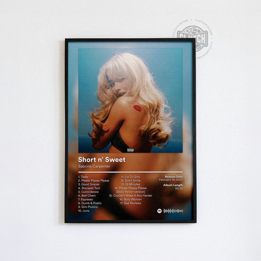 Sabrina Carpenter 'Short N' Sweet' Album Poster