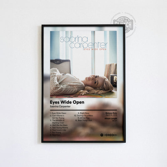 Sabrina Carpenter 'Eyes Wide Open' Album Poster