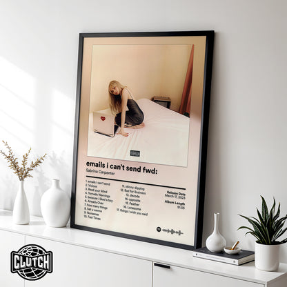 Sabrina Carpenter 'Emails I Can't Send Fwd' Album Poster