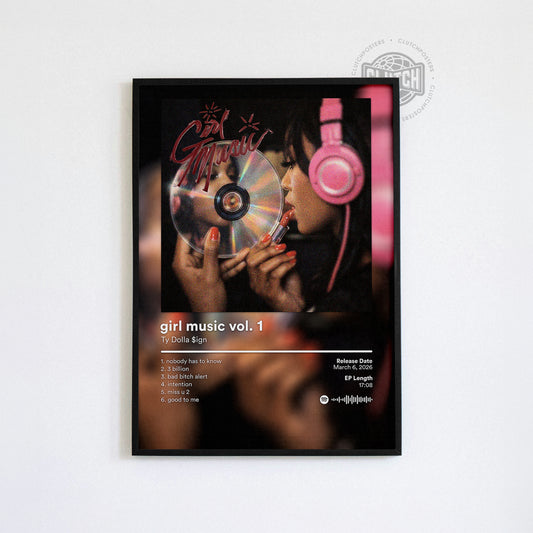 TY Dolla Sign 'Girl Music Vol.1' Album Poster