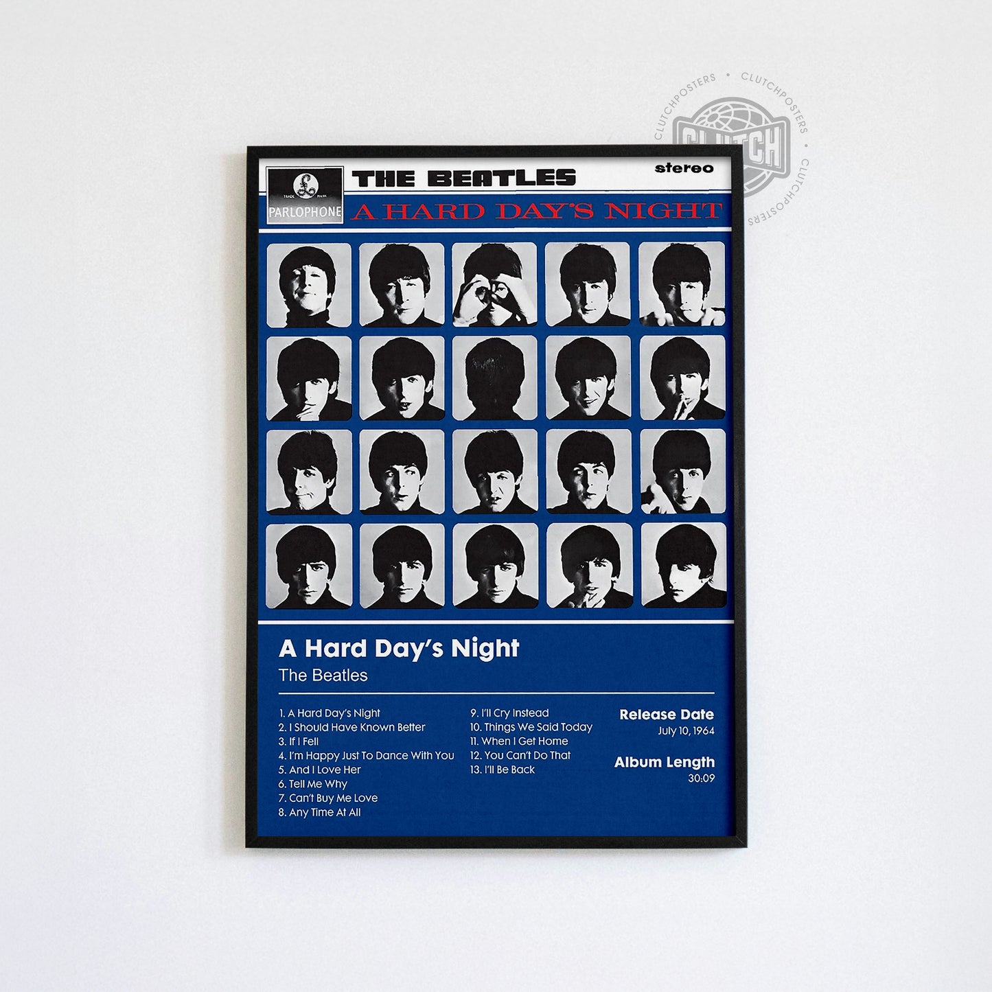 The Beatles 'A Hard Day's Night' Album Poster