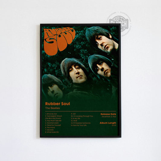The Beatles 'Rubber Soul' Album Poster