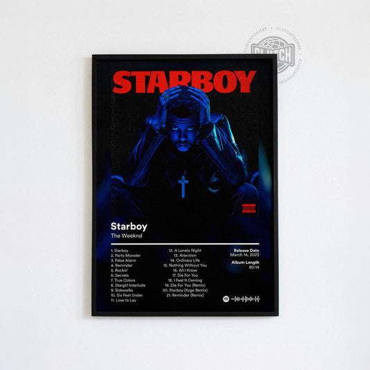 The Weeknd 'Starboy' (Deluxe) Album Poster