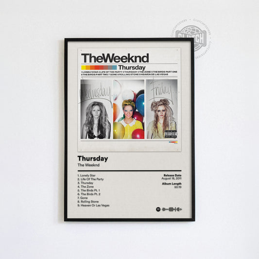 The Weeknd 'Thursday' Album Poster