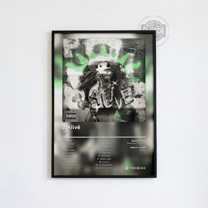 Yeat '2 Alive' Album Poster