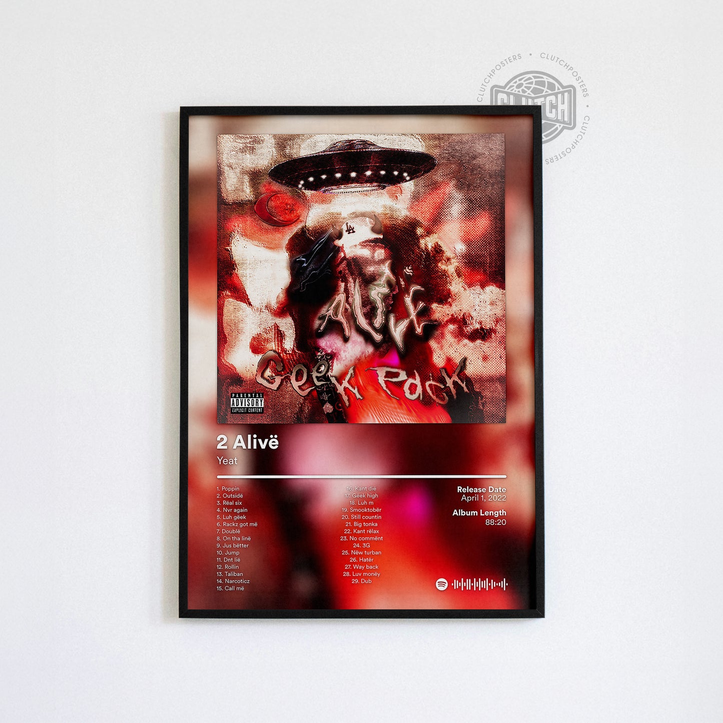 Yeat '2 Alive' (Deluxe) Album Poster